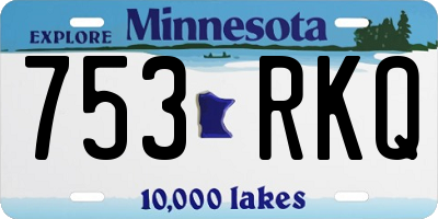 MN license plate 753RKQ