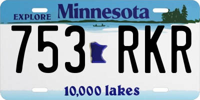 MN license plate 753RKR