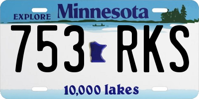 MN license plate 753RKS