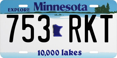 MN license plate 753RKT