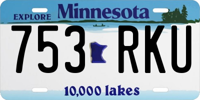 MN license plate 753RKU