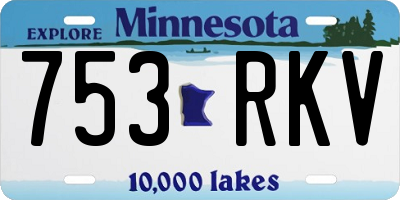 MN license plate 753RKV