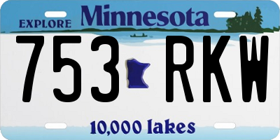 MN license plate 753RKW