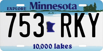 MN license plate 753RKY
