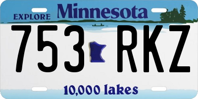 MN license plate 753RKZ