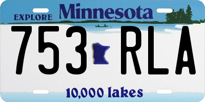 MN license plate 753RLA