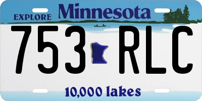 MN license plate 753RLC