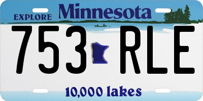 MN license plate 753RLE