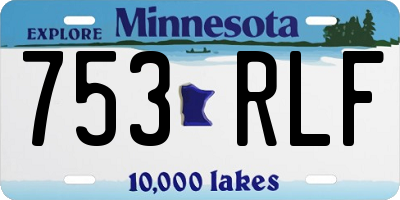 MN license plate 753RLF