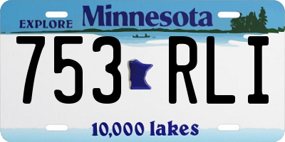 MN license plate 753RLI