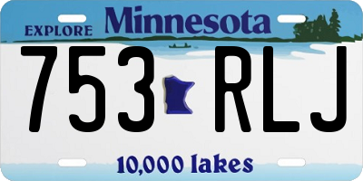 MN license plate 753RLJ