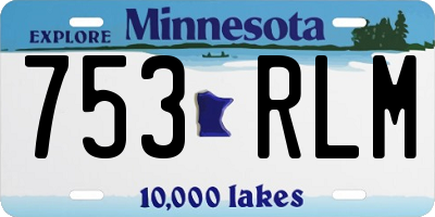 MN license plate 753RLM