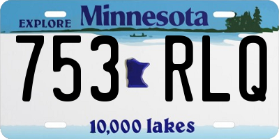 MN license plate 753RLQ