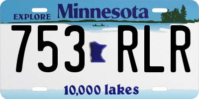MN license plate 753RLR