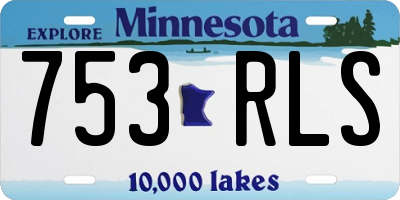 MN license plate 753RLS