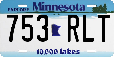MN license plate 753RLT