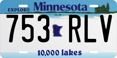 MN license plate 753RLV