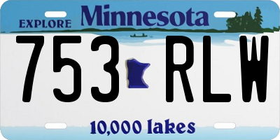 MN license plate 753RLW