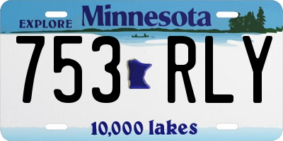 MN license plate 753RLY