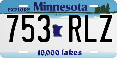 MN license plate 753RLZ