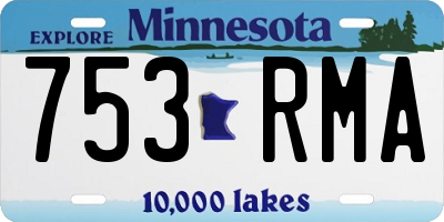 MN license plate 753RMA