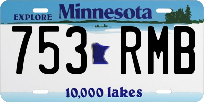 MN license plate 753RMB