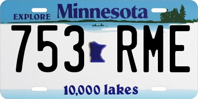 MN license plate 753RME