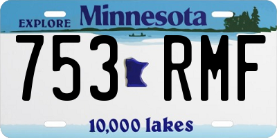 MN license plate 753RMF