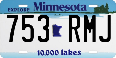 MN license plate 753RMJ