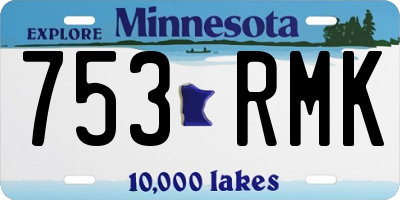 MN license plate 753RMK
