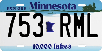 MN license plate 753RML