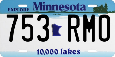 MN license plate 753RMO