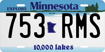 MN license plate 753RMS