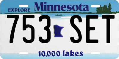 MN license plate 753SET