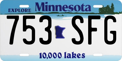 MN license plate 753SFG