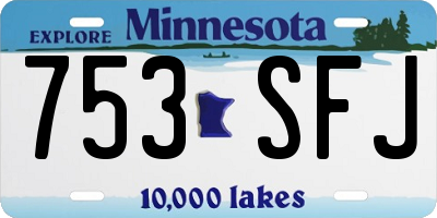 MN license plate 753SFJ