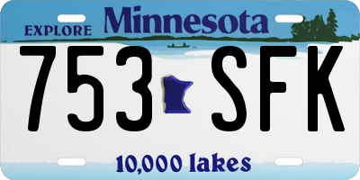 MN license plate 753SFK