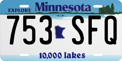 MN license plate 753SFQ