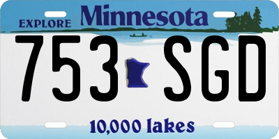 MN license plate 753SGD