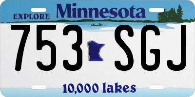MN license plate 753SGJ