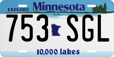 MN license plate 753SGL