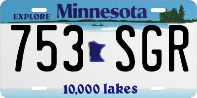 MN license plate 753SGR