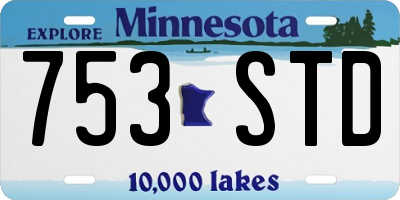 MN license plate 753STD