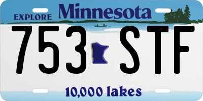 MN license plate 753STF