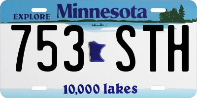 MN license plate 753STH