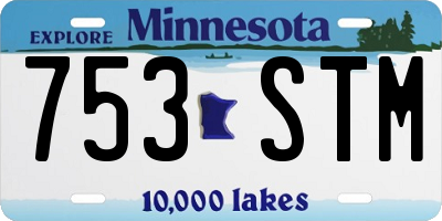 MN license plate 753STM