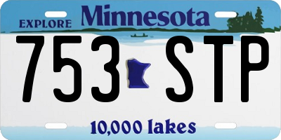 MN license plate 753STP