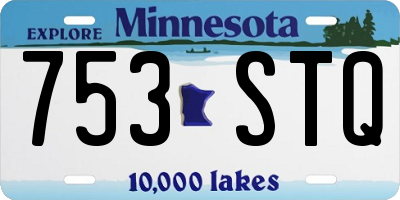 MN license plate 753STQ