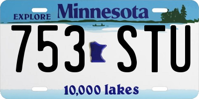 MN license plate 753STU