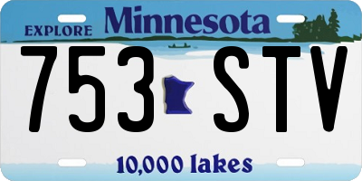 MN license plate 753STV